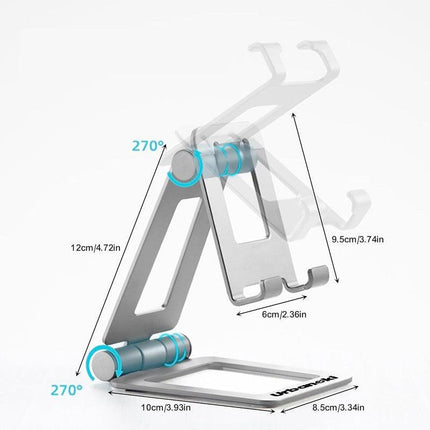 Urbanoki Portable Phone Tablet Stand Dual Folding Desk Travel Cradle Dock.