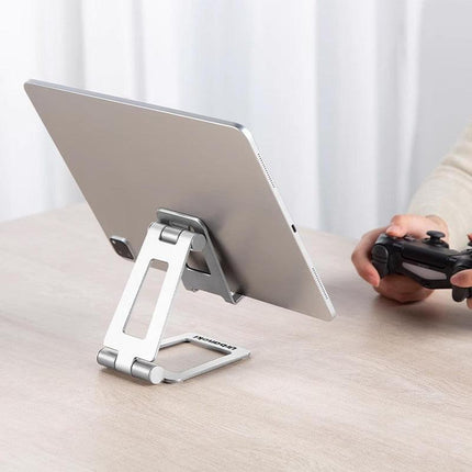 Urbanoki Portable Phone Tablet Stand Dual Folding Desk Travel Cradle Dock.