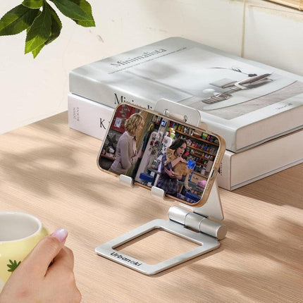 Urbanoki Portable Phone Tablet Stand Dual Folding Desk Travel Cradle Dock.