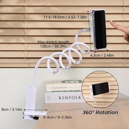 Urbanoki Gooseneck Phone Holder Flexible Clamp Mount for Bed Desk.