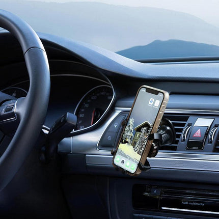 Urbanoki Air Vent Car Phone Holder Mount Strong Grip for Smartphones - Black.