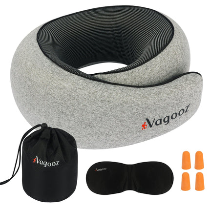 Vagooz Memory Foam Travel Neck Pillow Set.