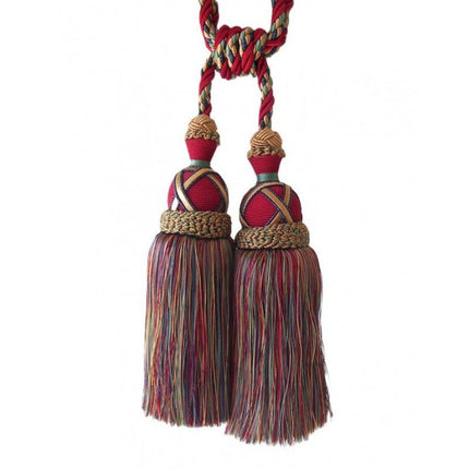 Multi Coloured Double Tassel Curtain Tieback.