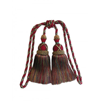 Multi Coloured Double Tassel Curtain Tieback.
