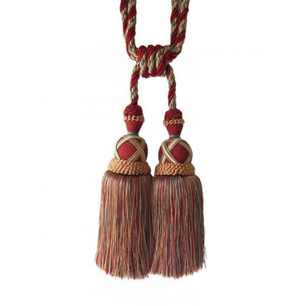 Multi Coloured Double Tassel Curtain Tieback.