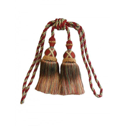Multi Coloured Double Tassel Curtain Tieback.