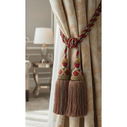 Multi Coloured Double Tassel Curtain Tieback.