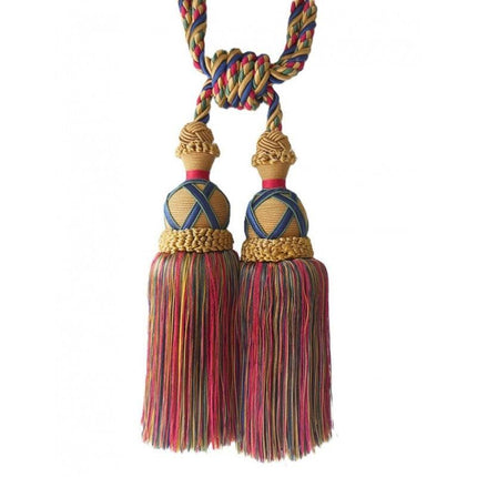 Multi Coloured Double Tassel Curtain Tieback.