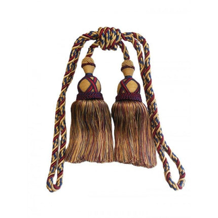 Multi Coloured Double Tassel Curtain Tieback.