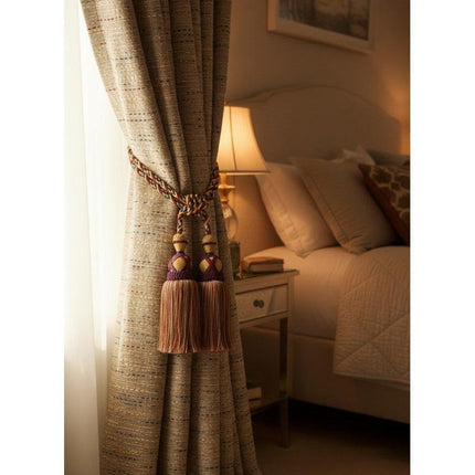 Multi Coloured Double Tassel Curtain Tieback.