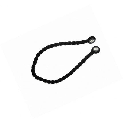 Magnetic weaved rope tieback Black.