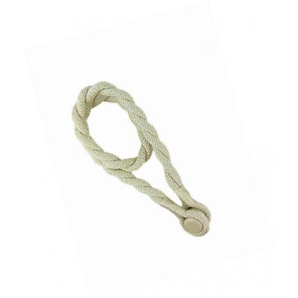 Magnetic weaved rope tieback Beige.