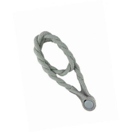 Magnetic weaved rope tieback Silver.