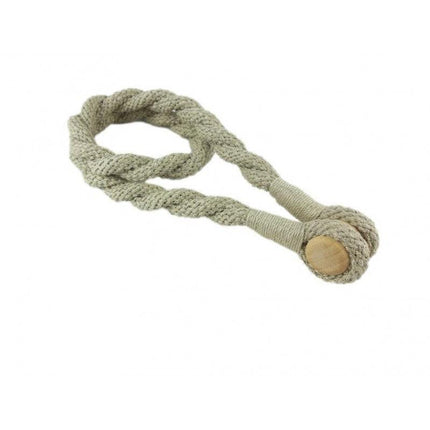 Magnetic weaved rope tieback Linen.