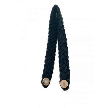 Black rustique braided magnetic tieback.
