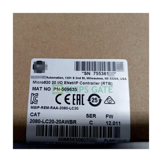 NEW Factory Sealed 2080-LC20-20QWB Micro820 20 I/O ENet/IP Controller.