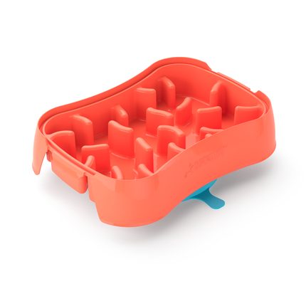 Marley Slowappy Slow Feeder  Bowl - Warm Ocean Red.