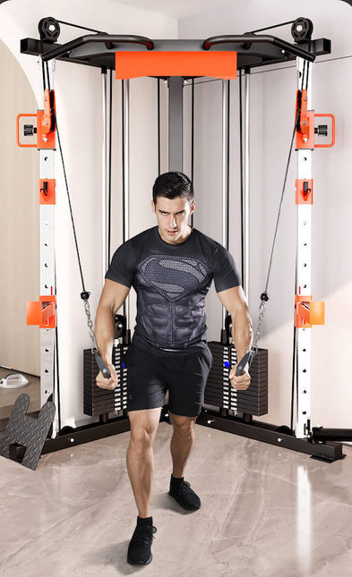 SmartFit C1 Max Multi Functional Cable Crossover Station 130kgs Pin Loaded Machine with attachment.