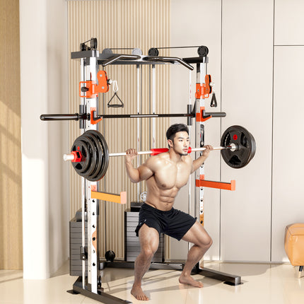 SmartFit C3 Max multi functional trainer smith machine with 130kgs pin loaded weights Machine with attachment.