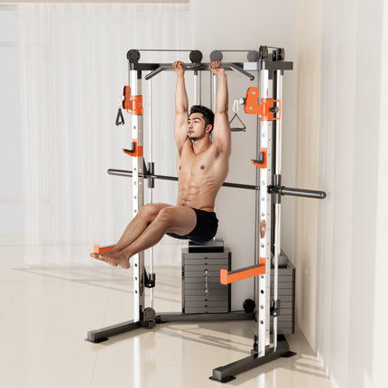 SmartFit C3 Max multi functional trainer smith machine with 130kgs pin loaded weights Machine with attachment.