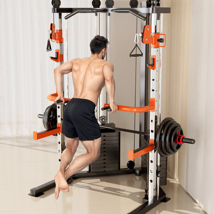 SmartFit C3 Max multi functional trainer smith machine with 130kgs pin loaded weights Machine with attachment.