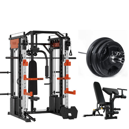 SmartFit M1 Ultra Leg Press and Chest Fly Multi Functional Training Smith Machine Home Gym with 130kgs pin loaded package.