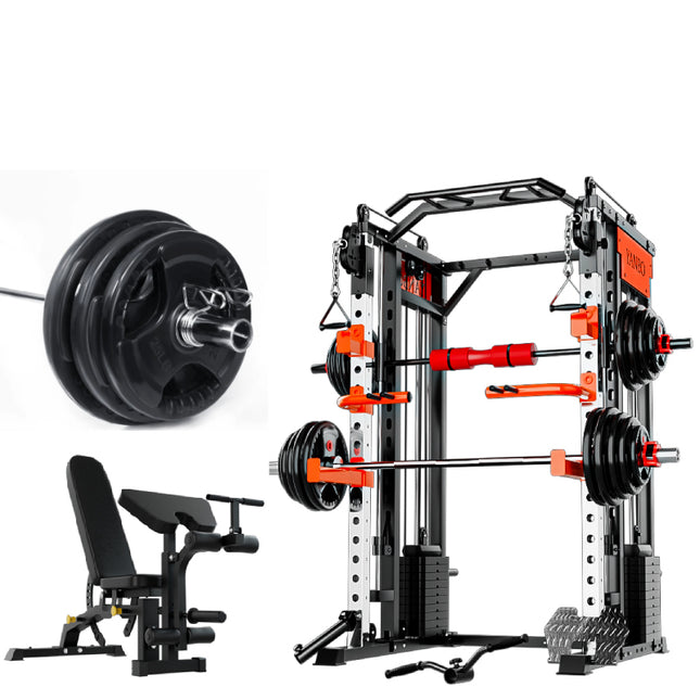 SmartFit M1 Max 130kg Pin Loaded Multi Functional Training Smith Machine Home Gym Power Rack Machine package.