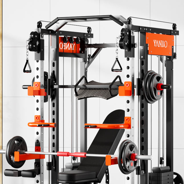 SmartFit M1 Max 130kg Pin Loaded Multi Functional Training Smith Machine Home Gym Power Rack Machine package.