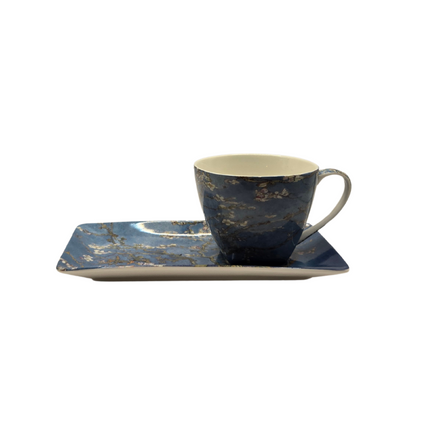 Van Gogh Almond Blossom Cup & Saucer Set - Fine Bone China.