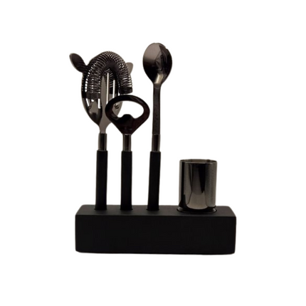 Plantation Bar Tools Stand Black & Silver.
