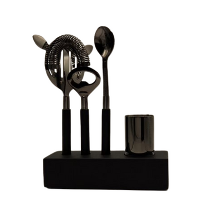 Plantation Bar Tools Stand Black & Silver.