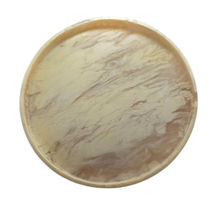 Off-White Resin Serving Tray - Decorative & Food-Safe Display Tray.