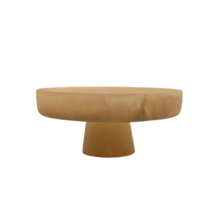 Hand-Poured Pedestal Serving Bowl.