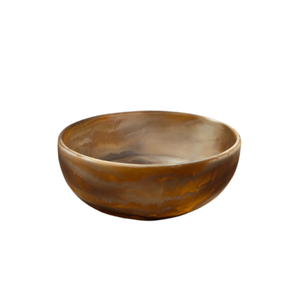 Halo Swirl Resin Serving Bowl – Latte- Marbled Decorative & Serveware Bowl.