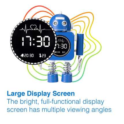 Laser Kids Robot Alarm Clock - Blue.
