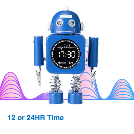 Laser Kids Robot Alarm Clock - Blue.