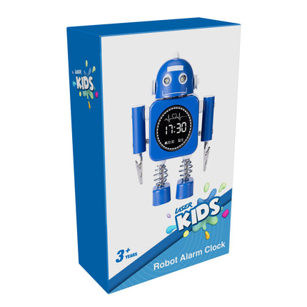 Laser Kids Robot Alarm Clock - Blue.