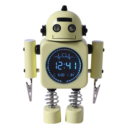 Laser Kids Robot Alarm Clock - Yellow.