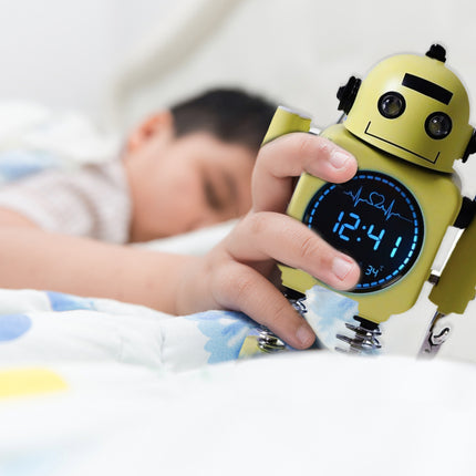 Laser Kids Robot Alarm Clock - Yellow.