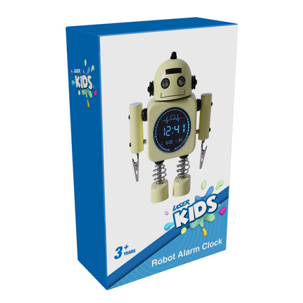 Laser Kids Robot Alarm Clock - Yellow.