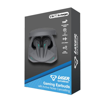 Laser Wireless Gaming ANC Earphones Black.
