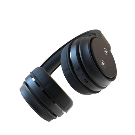 Laser Foldable Bluetooth Headphones with Mic Black.