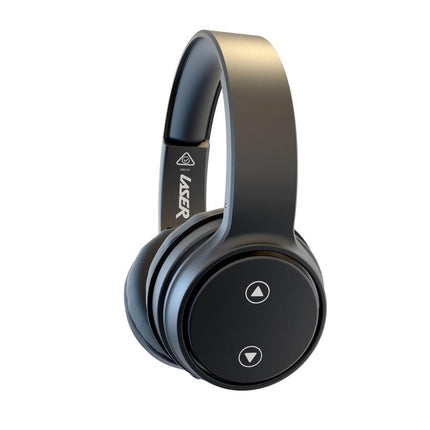 Laser Foldable Bluetooth Headphones with Mic Black.