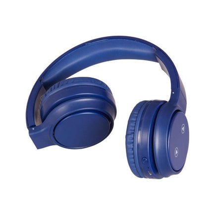 Laser Foldable Bluetooth Headphones with Mic - Navy Blue.