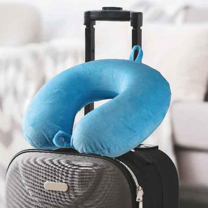 Laser Memory Foam Neck Pillow Blue.