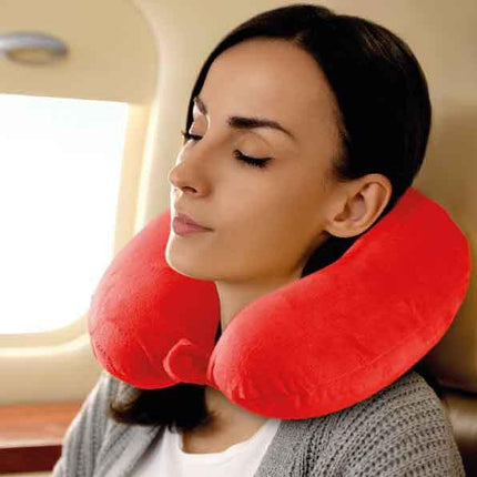 Laser Memory Foam Neck Pillow Red.