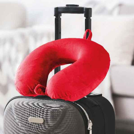 Laser Memory Foam Neck Pillow Red.