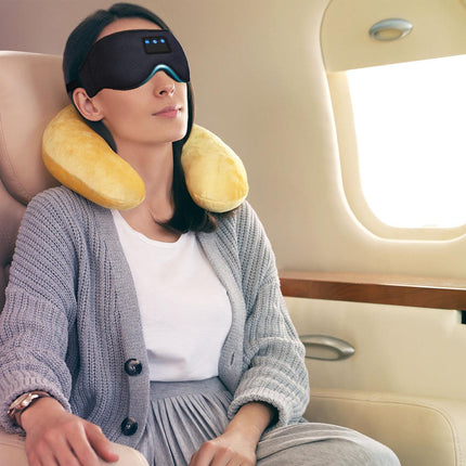 Laser Sleep Mask Bluetooth Headphones Black.