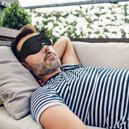 Laser Sleep Mask Bluetooth Headphones Black.