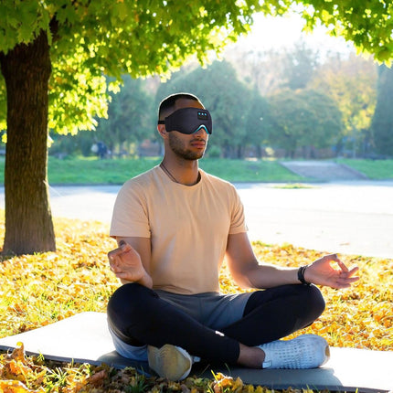 Laser Sleep Mask Bluetooth Headphones Black.